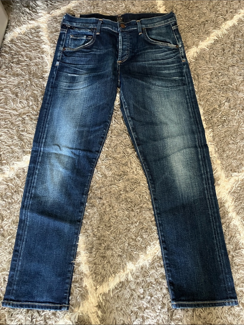 Women’s Dark Blue Straight crop Fit Jeans